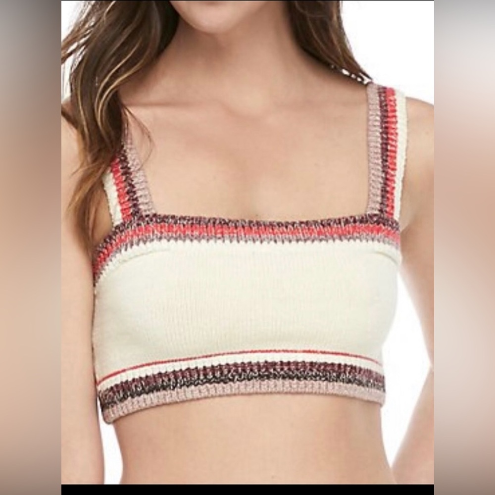 Free People In the Sun Boho Knit Brami
Bralette Crop Top Size Medium